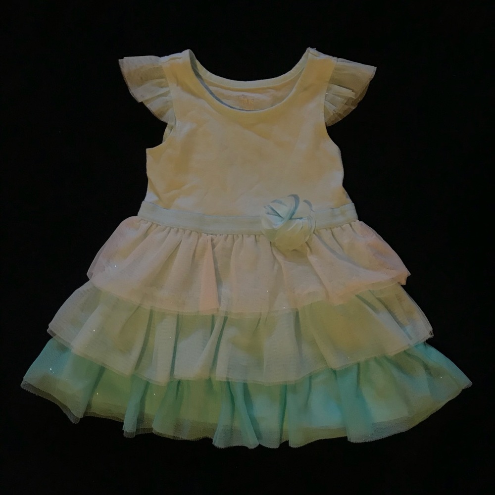 Toddler Girls Blue Ruffled Princess Dress❄️